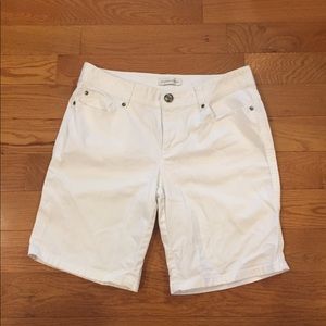 Christopher and Banks white denim shorts